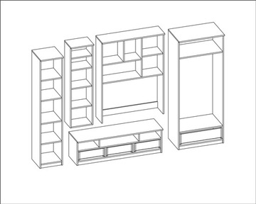 BOSMAN стенка, мебель для просторной комнаты