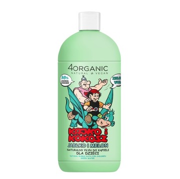 4ORGANIC KAJKO I KOKOSZ DUŻA PIANA PŁYN DO KĄPIELI JABŁKO MELON 500ml