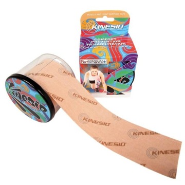 Kinesio Tex Performance+ hipoalergiczna liniami ułatwiającymi cięcie 5cmx5m