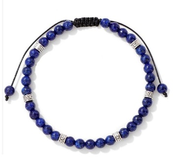 BRANSOLETKA DAMSKA KAMIEŃ KORALIKI LAPIS LAZULI 4mm