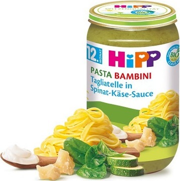 HiPP BIO Tagliatelle w Sosie Szpinakowo Serowym