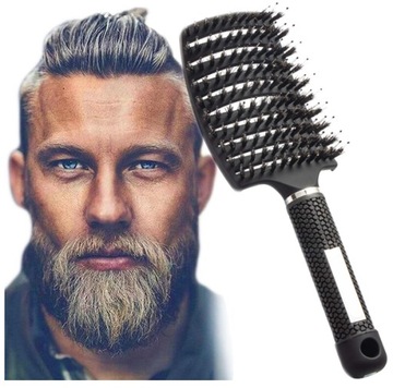 Męska szczotka do włosów z dzika