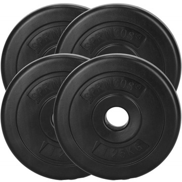 ZESTAW OBCIĄŻEŃ 4x1,25kg KRĄŻEK TALERZ 31mm TALERZE KOMPOZYTOWE 5kg