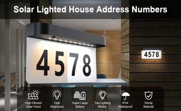 СВЕТОДИОДНАЯ СОЛНЕЧНАЯ ЛАМПА С ПОДСВЕТКОЙ НОМЕРА ДОМА