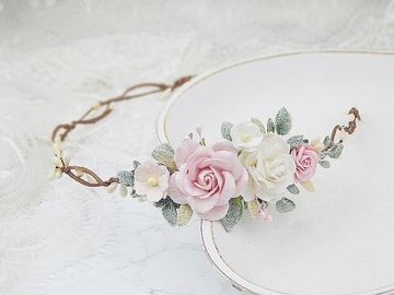 РОЗА венок на голову сеанс повязка на голову Цветы для причастия