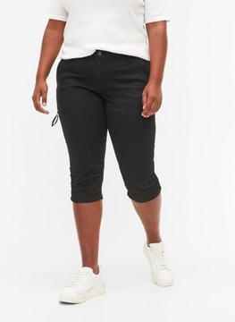 ZZ9 ZIZZI CZARNE SPODNIE JEANSY CAPRI 44