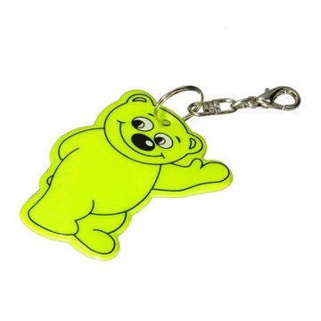 BRELOK ODBLASKOWY DO KLUCZY W KSZTAŁCIE MISIA NIEDŹWIADKA BEARY ŻÓŁTY