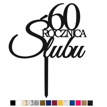 Topper Rocznicę Ślubu Rocznica z dowolną liczbą
