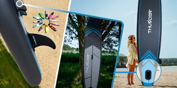 SUP доска 365см, устойчивая, надувная для плавания, комплект Thunder