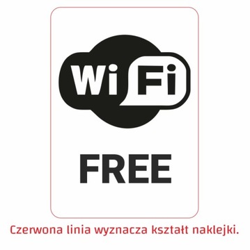 ИНФОРМАЦИОННАЯ НАКЛЕЙКА - WiFi - 20X14 СМ