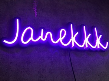 NJANEKKK NEON LED FLEX NAPIS JANEKKK 486X132MM PCV