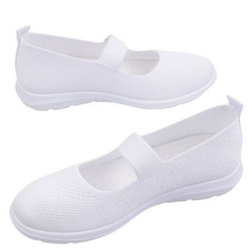 КРОССОВКИ ЖЕНСКИЕ БЕЛЫЕ, АЖУРНЫЕ, СПОРТИВНАЯ ОБУВЬ НА РЕЗИНКЕ, КРОССОВКИ НА ПЛОСКОЙ ПЛОСКОЙ МАТЕ