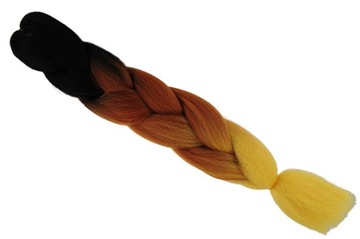 WŁOSY SYNTETYCZNE KOLOROWE WARKOCZYKI OMBRE 3-11