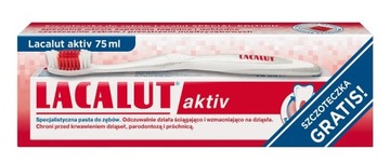 LACALUT Aktiv Pasta do zębów, 75ml + Szczoteczka