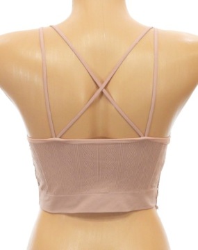 Топ VICTORIA-6009 кружево пуш-ап, коричневый, розовый, M/L