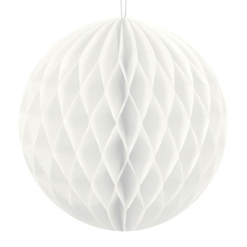 KULA BIBUŁOWA biała mała S 10 cm Honeycomb plaster miodu