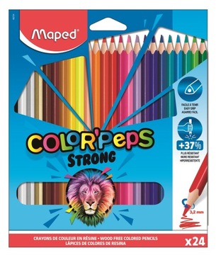 Kredki ołówkowe trójkątne Colorpeps Strong Maped 2