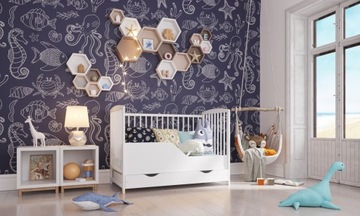 Детская кроватка с диванчиком 2в1 Kacper 120х60