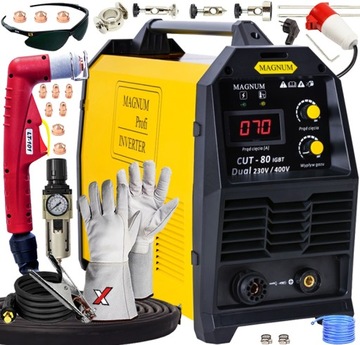 PRZECINARKA PLAZMOWA DO CIĘCIA METALI MAGNUM CUT-80 IGBT DUAL 230V/400V