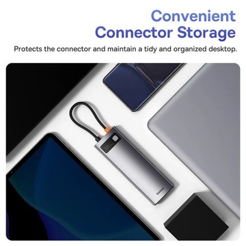 Адаптер BASEUS HUB 8in1 Type C на 3x USB3.0/PD/HDMI 4K 60Гц