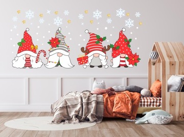 Naklejki świąteczne na okno MIKOŁAJ 75x150cm BN2