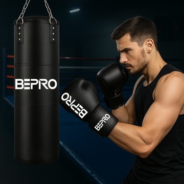 WOREK BOKSERSKI 120CM ZESTAW RĘKAWICE 12oz PIŁKA REFLEKS UCHWYT SUFIT