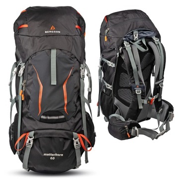 PLECAK TURYSTYCZNY BERGSON TREKKINGOWY W GÓRY NA WYCIECZKĘ MATTERHORN 60L