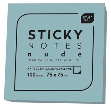 KARTECZKI SAMOPRZYLEPNE STICKY NOTES NUDE TURKUS