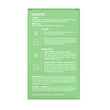 Hair Code WOW ампулы, активирующие блеск, 4 х 5 мл