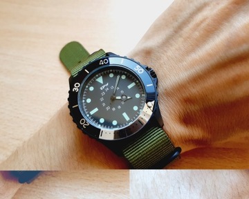 Nowy, wojskowy zegarek TPW luminous parciany pasek