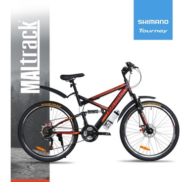 SHIMANO MTB MOUNTAIN BIKE 26-дюймовые амортизаторы, бутылка для воды, брызговики, 18 передач