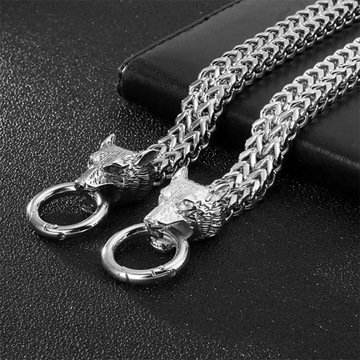 МУЖСКОЙ БРАСЛЕТ ВОЛК, НЕРЖАВЕЮЩАЯ СТАЛЬ 316L