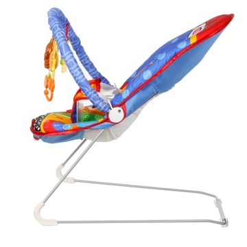 Шезлонг-качалка Детское кресло Vibrations Zebra + Monkeys