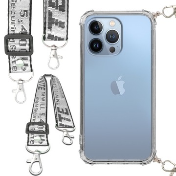 Etui Antishock Smycz Biała IPHONE 13 PRO Ochronne