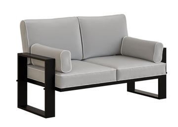 Kanapa sofa ogrodowa wypoczynkowa OUTDOOR GREY 2-osobowa 130 cm