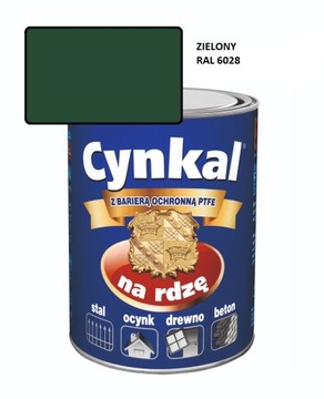 Farba uniwersalna CYNKAL 10L ZIELONY RAL 6028