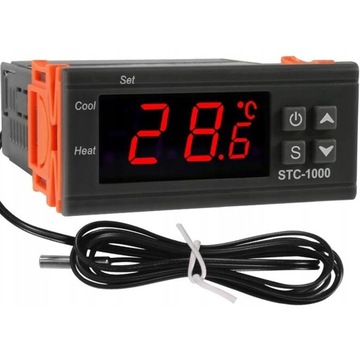 TERMOSTAT ELEKTRONICZNY REGULATOR TEMPERATURY z sondą __ GRZANIE/CHŁODZENIE