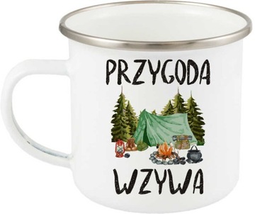 METALOWY KUBEK GARNUSZEK TURYSTYCZNY Przygoda wzywa wzór 05