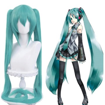 HATSUNE MIKU VOCALOID PERUKA COSPLAY WIG Z HAIRNETEM