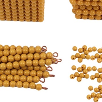 Золотые математические бусины Десятичные материалы в 1