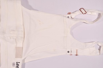 LEE ogrodniczki WHITE skinny BIB LOGGER _ XS