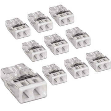 10x SZYBKOZŁĄCZKA KOSTKA ZŁĄCZKA NA DRUT 2x2,5mm