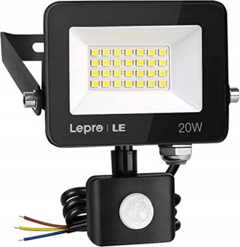 LEPRO LAMPA LED Z CZUJNIKIEM RUCHU 20W 1700LM