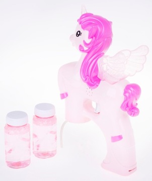 PISTOLET NA BAŃKI MYDLANE JEDNOROŻEC +2 PŁYN RÓŻ