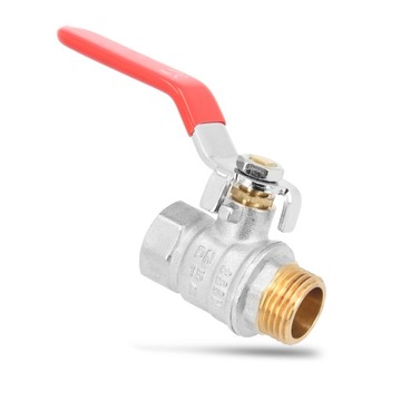 ШАРОВОЙ КРАН 1/2 GWxGZ НИППЕЛЬ ЗАПОРНЫЙ ДЛЯ СОЕДИНЕНИЙ ВОДЯНЫХ ТРУБ GLOKE ЛАТУНЬ