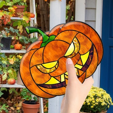 ДВЕРНАЯ ВЕШАЛКА «ХЭЛЛОУИН ТЫКВА» АКРИЛОВЫЙ КУЛОН БОЛЬШОЙ НОМЕР ДОМА