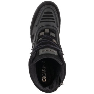 Buty Damskie Sneakersy na Koturnie Carinii Czarne B8549-H20