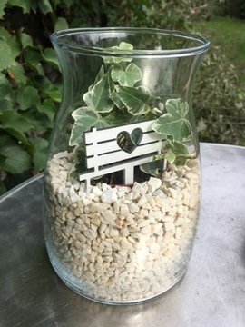 МИНИ СКАМЬЯ СЕРДЦЕ ЛЕС В СТЕКЛЕ УКРАШЕНИЯ 10СМ 10ШТ.