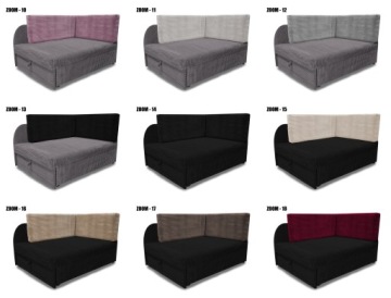 Раскладная угловая детская кровать + контейнер для постельных принадлежностей KUBUŚ