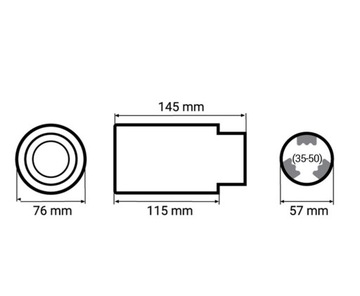 Наконечник глушителя, крышка глушителя, карбон, нержавеющая сталь, MT 016C